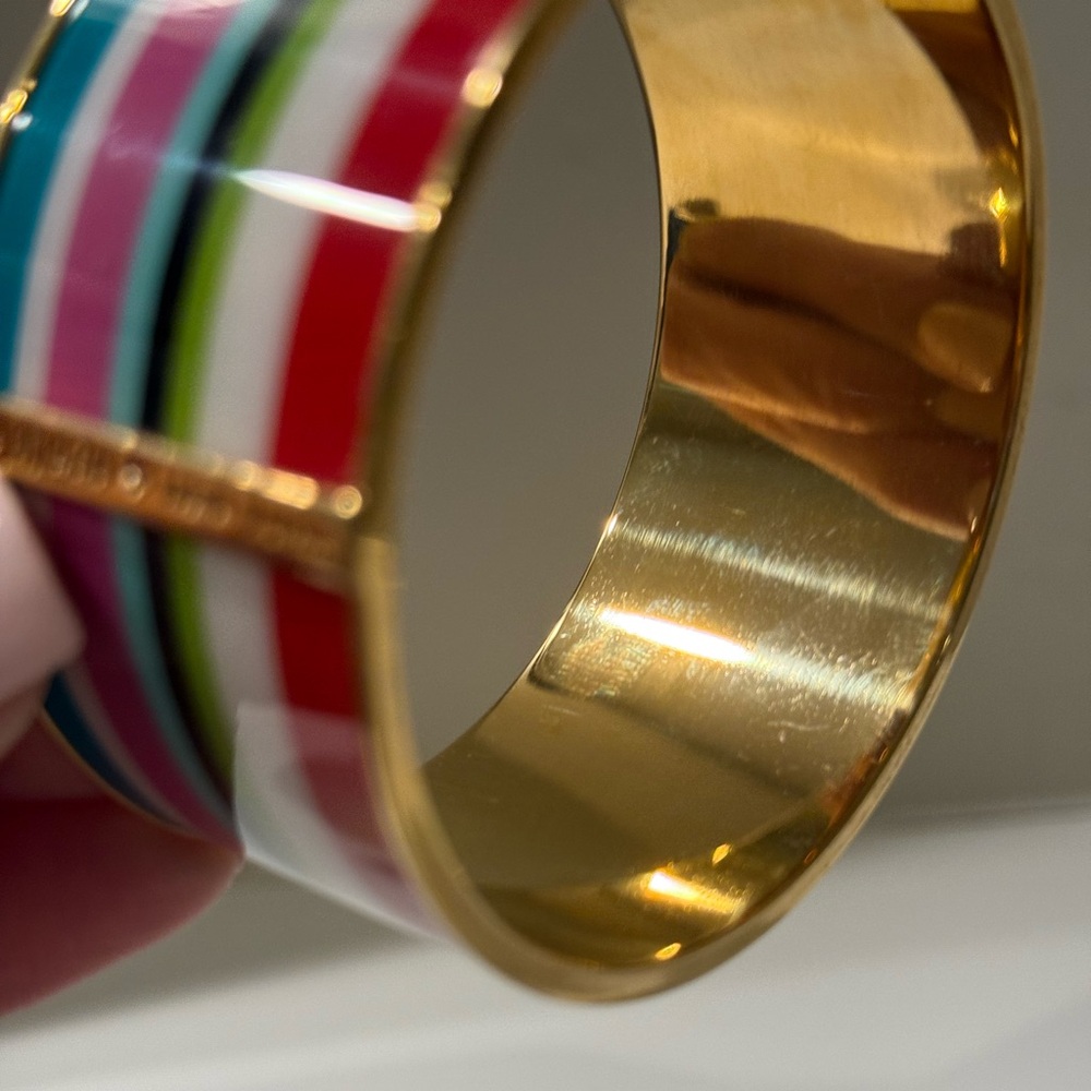 KATE SPADE Beach Stripe Wide Bangle Bracelet - Picture 2 of 8